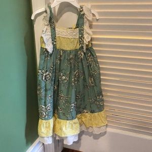 Little girls mustard pie  dress